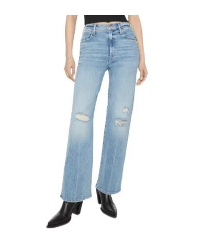 Mother High-waisted Denim Trousers In Blue
