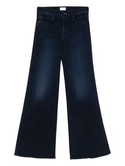 Mother High-waisted Flare Jeans With Classic Five-pocket Design In Blue