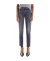 Mother High-waisted Jeans In Black