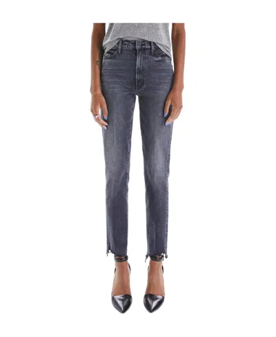 Mother High-waisted Jeans In Black