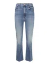 Mother The Insider Crop Step Fray Jeans Not Rough Enough In Blue