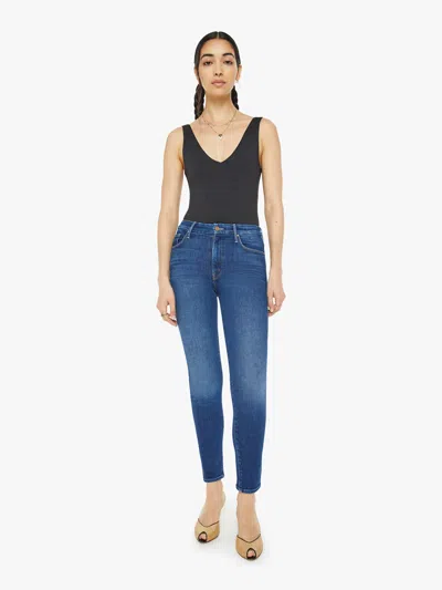 Mother High Waisted Looker Ankle These Boots Are Made For Walkin' Jeans In Blue