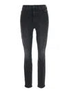 Mother High Waisted Looker Jeans In Black