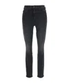 Mother High Waisted Looker Jeans In Black