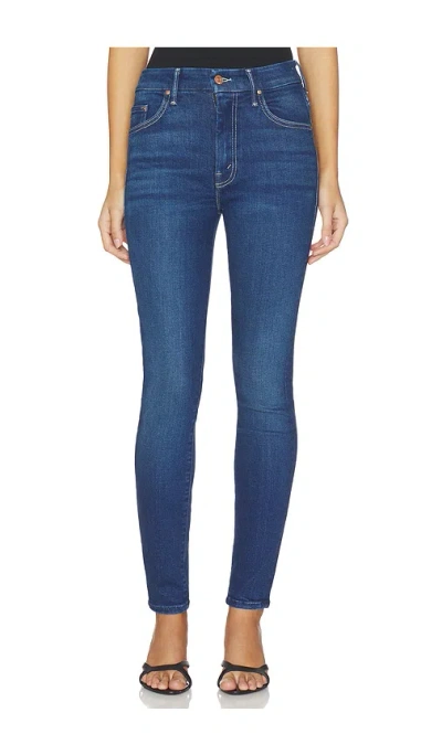Mother Looker High-rise Skinny Jeans In Blue