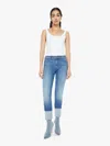 Mother High Waisted Pony Boy Ankle Jeans In Loafers And Lassos In Blue