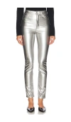 Mother The High Waisted Rail Skimp Jeans In Silver Dagger