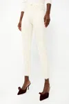 MOTHER HIGH WAISTED RASCAL ANKLE FRAY JEAN IN EGGNOG