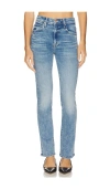 Mother The Rascal Ankle Fray Jean In Opposites Attract In Blue