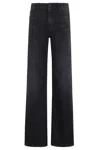 Mother The Hustler Roller Sneak Jeans In Black