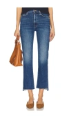 Mother High Waisted Rider Ankle Step Fray In Over The Top