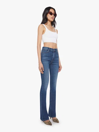 Mother High Waisted Runaway Shine On Jeans In Blue