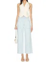 Mother High Waisted Smoothie Carpenter Ankle Jeans In Over Ice In Blue