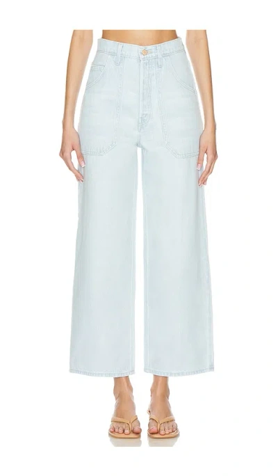 Mother High Waisted Smoothie Carpenter Ankle Jeans In Blue