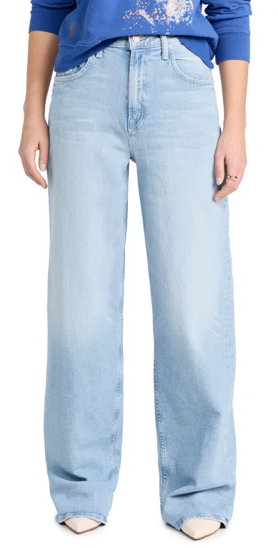 Mother Kegger High-waisted Wide-leg Jeans In Blue