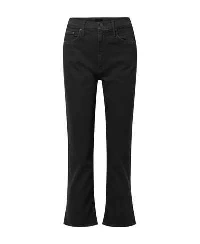 Mother High-waisted Straight Jeans In Black