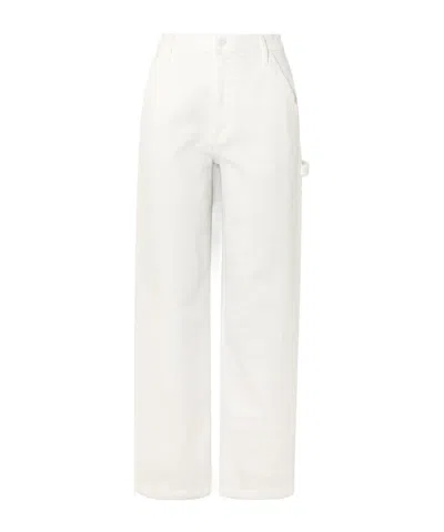 Mother High-waisted Straight Leg Jeans In White