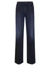 Mother High-waisted Straight-leg Jeans With Unique Stitching Detail In Blue