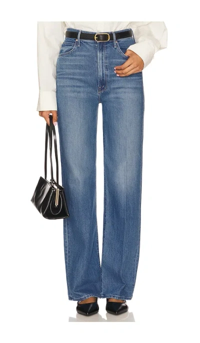 Mother High Waisted Tunnel Vision Sneak In Blue