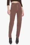 MOTHER HIGH WAISTED TWIZZY SKIMP JEAN IN FRENCH ROAST