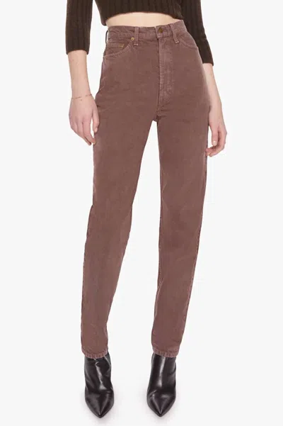 Mother High Waisted Twizzy Skimp Jean In French Roast In Brown