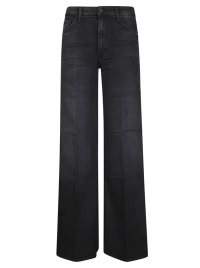 Mother High-waisted Wide-leg Jeans With Clean Lines In Black