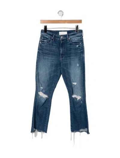 Pre-owned Mother High-rise Flared Jeans In Red