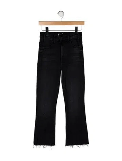 Pre-owned Mother High-rise Flared Jeans In Black