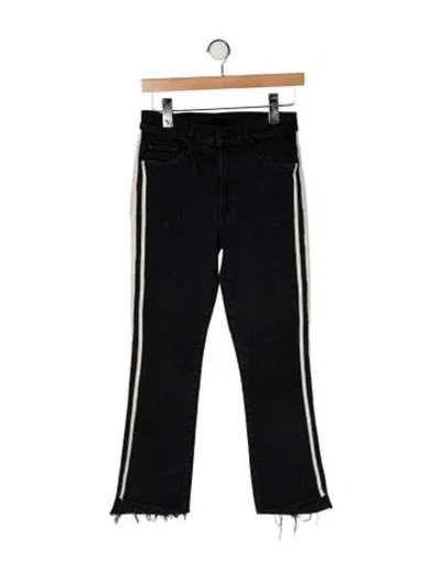 Pre-owned Mother High-rise Flared Jeans In Black