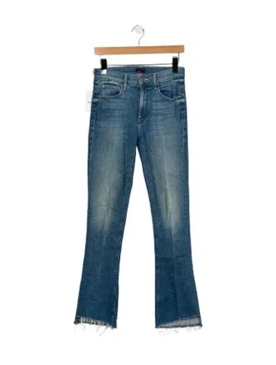 Pre-owned Mother High-rise Flared Jeans In Black