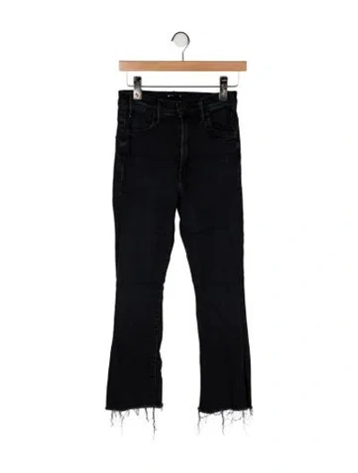 Pre-owned Mother High-rise Flared Jeans In Black