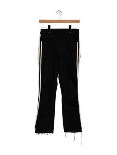 Pre-owned Mother High-rise Flared Jeans In Black