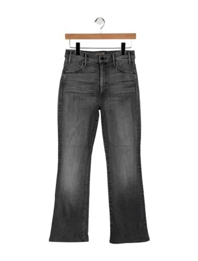 Pre-owned Mother High-rise Flared Jeans In Black