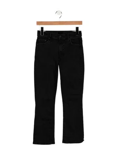 Pre-owned Mother High-rise Flared Jeans In Black