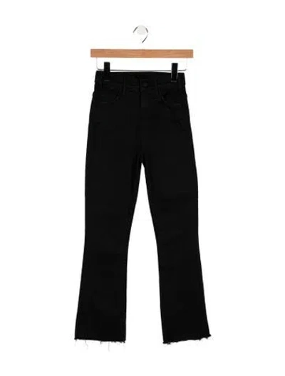 Pre-owned Mother High-rise Flared Jeans In Black