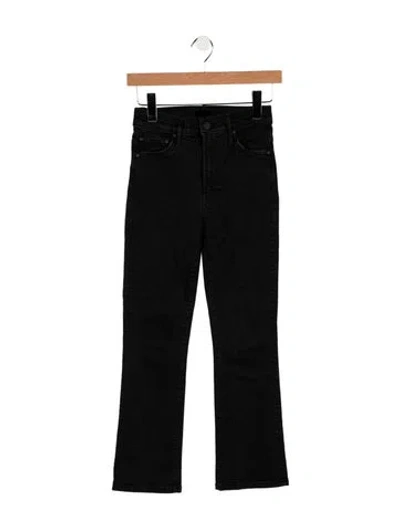 Pre-owned Mother High-rise Flared Jeans In Black