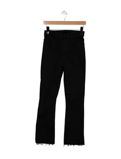 Pre-owned Mother High-rise Flared Jeans In Black