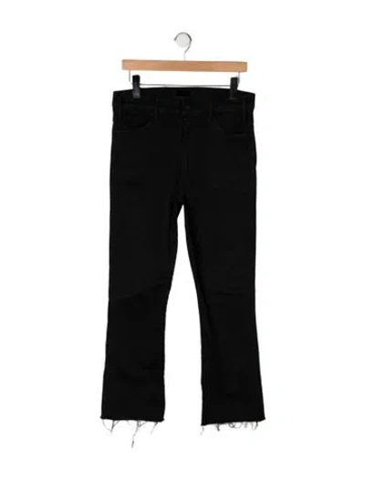 Pre-owned Mother High-rise Flared Jeans In Black