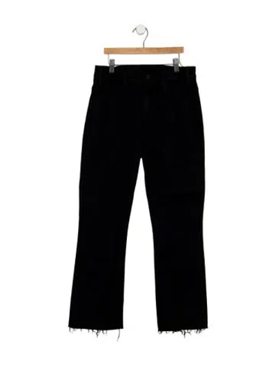 Pre-owned Mother High-rise Flared Jeans In Black