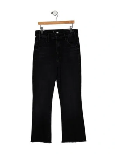 Pre-owned Mother High-rise Flared Jeans In Black