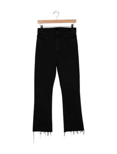Pre-owned Mother High-rise Flared Jeans In Black