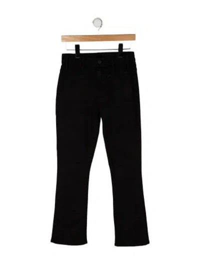 Pre-owned Mother High-rise Flared Jeans In Black