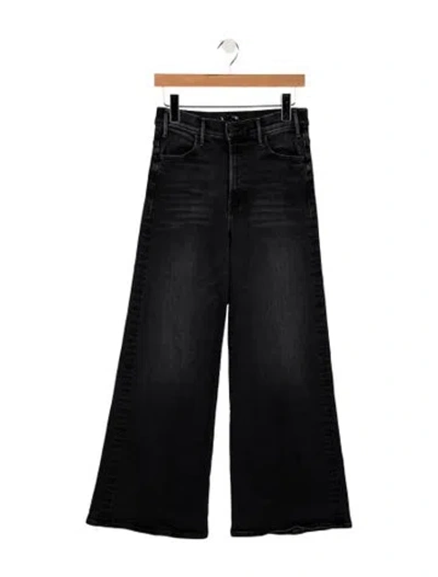 Pre-owned Mother High-rise Flared Jeans In Black