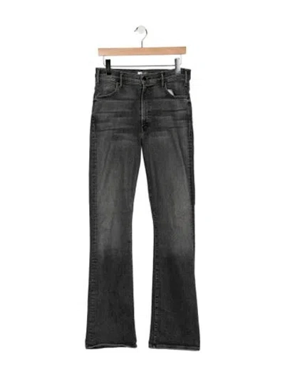 Pre-owned Mother High-rise Flared Jeans In Black