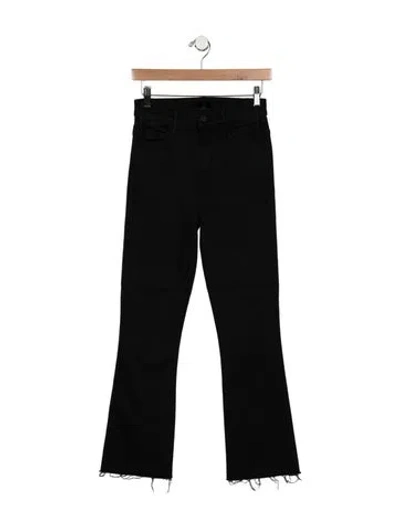 Pre-owned Mother High-rise Flared Jeans In Black