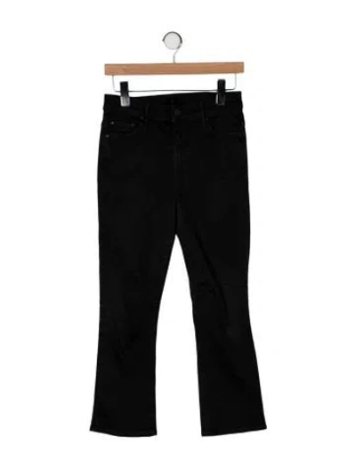 Pre-owned Mother High-rise Flared Jeans In Black