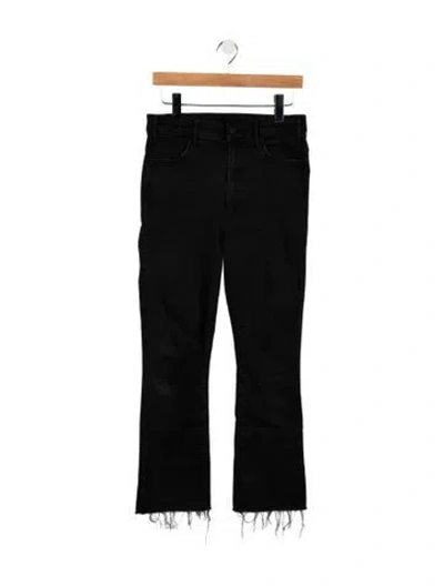 Pre-owned Mother High-rise Flared Jeans In Black