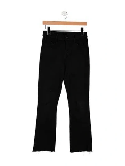 Pre-owned Mother High-rise Flared Jeans In Black