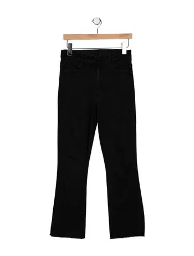 Pre-owned Mother High-rise Flared Jeans In Black