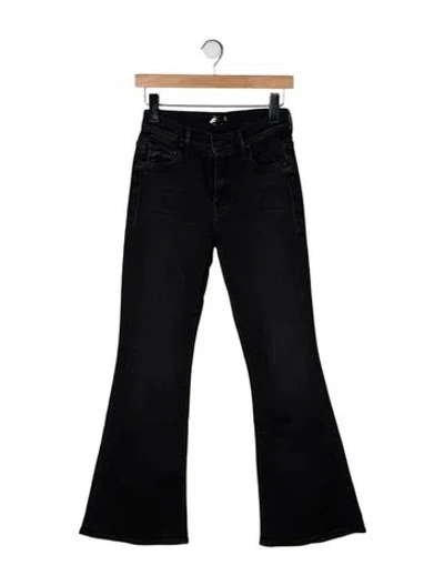 Pre-owned Mother High-rise Flared Jeans In Black